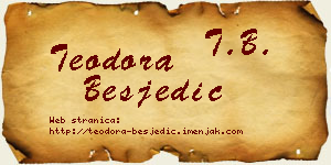 Teodora Besjedić vizit kartica